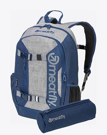 Batoh Meatfly Basejumper, Blue / Grey Heather, 22 L + PENÁL ZDARMA