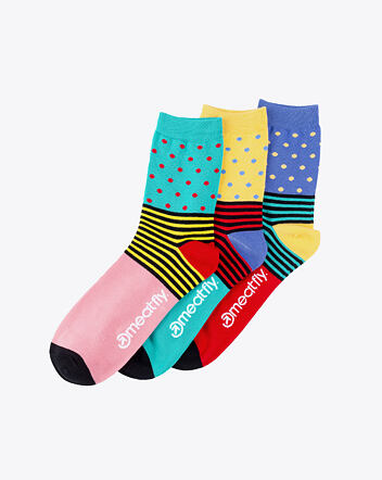 Ponožky Meatfly Stripes Dot socks, Triple Pack