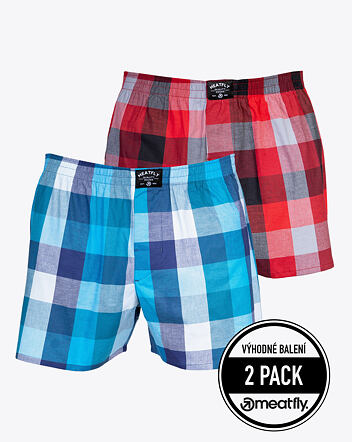 Pánské boxerky Meatfly Doug, Blue / Red