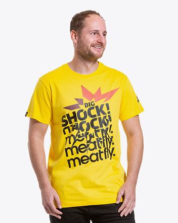 Pánské tričko Meatfly Big Shock Shattered, Yellow