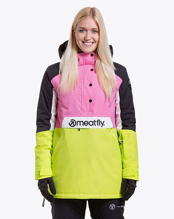 Dámská SNB & SKI bunda Meatfly Aiko, Acid Lime/Hot Pink