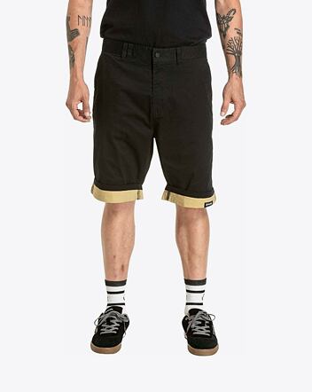 Pánské kraťasy Meatfly Barry 2.0, Black / Latte