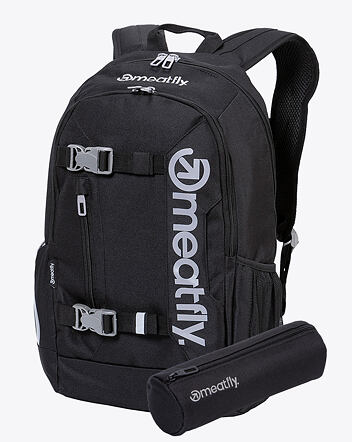 Batoh Meatfly Basejumper, Black, 22 L + PENÁL ZDARMA