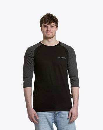 Pánské tričko s dlouhým rukávem Meatfly Reagan Raglan, Black