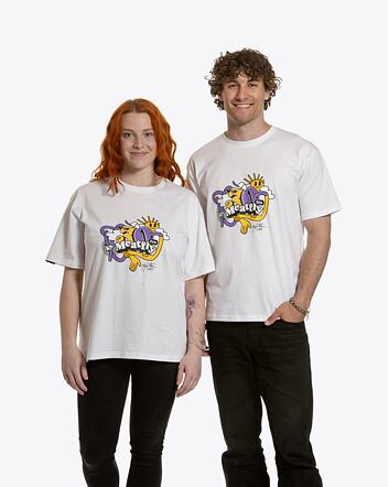 Unisex tričko Meatfly Carter 30, Groove White