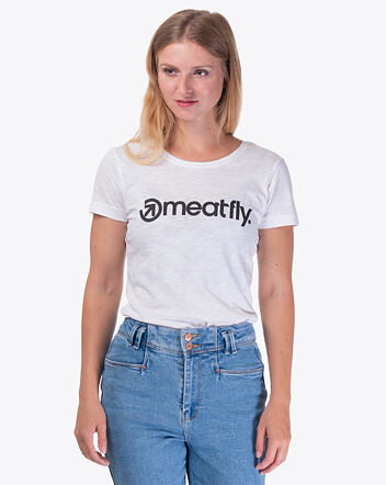 Dámské tričko Meatfly Ladies MF Logo, B - White