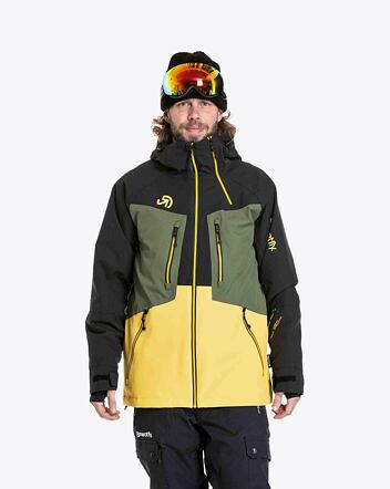 Pánská SNB & SKI bunda Meatfly Cronos, Black / Solar Power