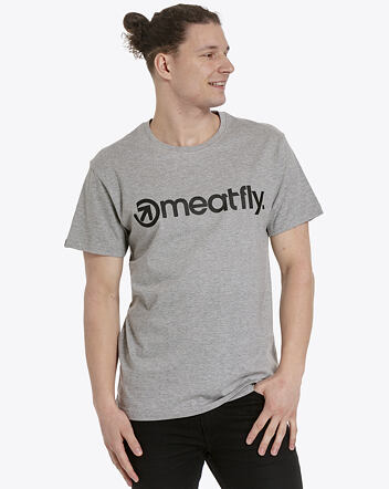 Pánské tričko Meatfly MF Logo, Grey Heather