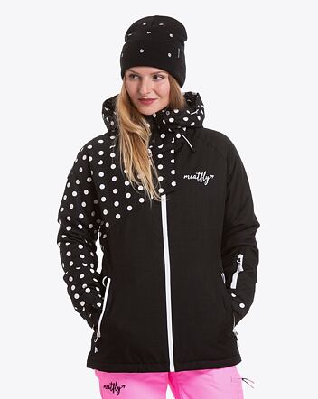 Dámská SNB & SKI bunda Meatfly Deborah, Black/White Dot