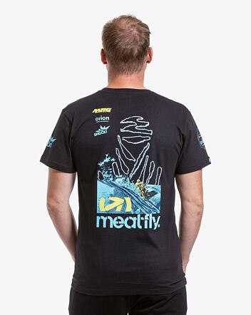 Pánské tričko Meatfly Dakar, Blue/Black