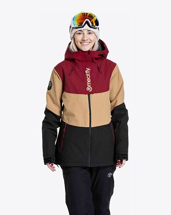 Dámská SNB & SKI bunda Meatfly Kirsten, Beet Red / Black