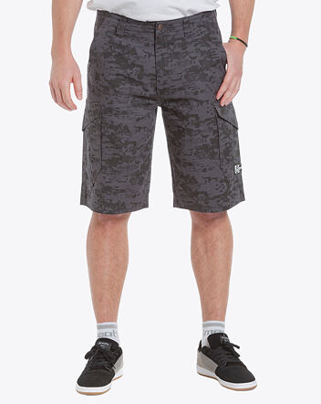 Pánské kraťasy Meatfly Icon, Grey Binary Camo