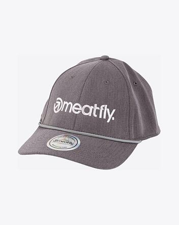 Kšiltovka Meatfly Gaten Flexfit, Grey / White Logo