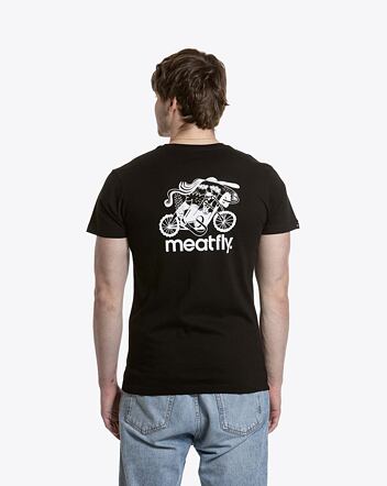 Pánské tričko Meatfly Keke Moto, Black