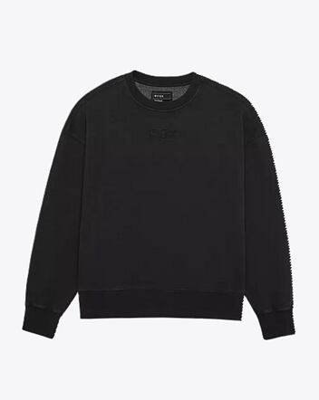 Pánská mikina FOX Wordmark Oversized Fleece Crew, Black