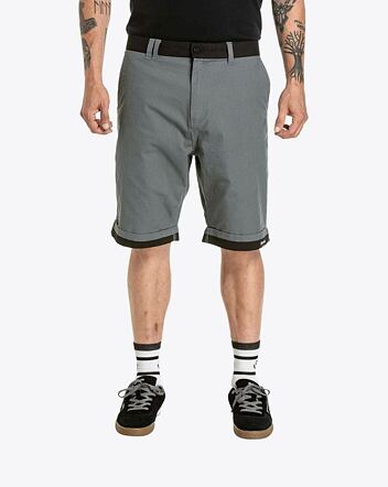 Pánské kraťasy Meatfly Barry 2.0, Grey / Black Ripstop