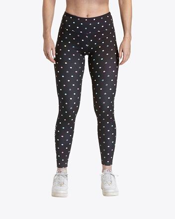 Dámské legíny Meatfly Arabel, Black / Color Dots