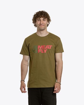 Pánské tričko Meatfly Revital, Khaki Green