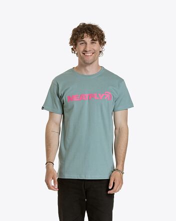 Pánské tričko Meatfly Logex, Dusty Mint