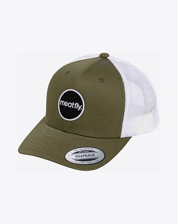 Kšiltovka Meatfly MF View Trucker, Embroidery / Buck / White