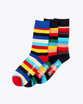 Ponožky Meatfly Regular Stripe socks, Triple Pack