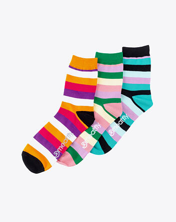 Ponožky Meatfly Light Small Stripes socks, Triple Pack