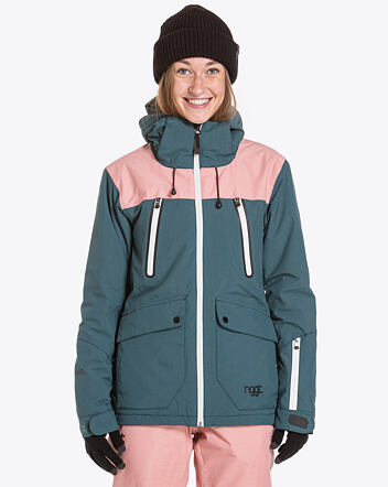 Snowboardová bunda Nugget Phobia 3, C - Sea Green, Rose