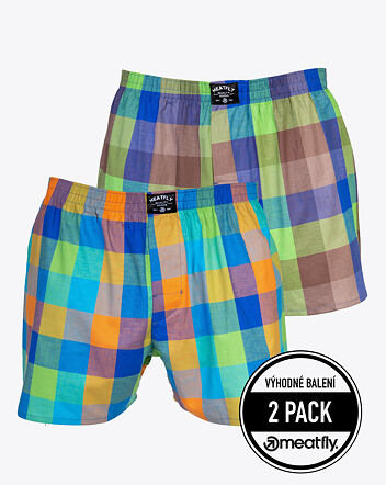 Pánské boxerky Meatfly Doug, Orange / Brown