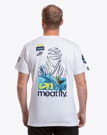 Pánské tričko Meatfly Dakar, Blue/White