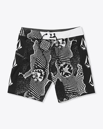 Pánské plavky Volcom Lido Iconic Mod 19, Black White