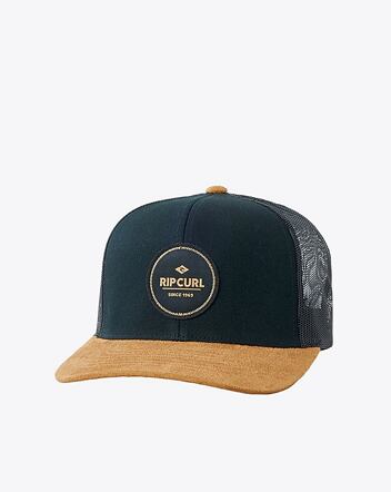 Kšiltovka Rip Curl Routine Curve Trucker, Black/Tan
