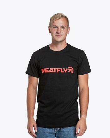 Pánské tričko Meatfly Logex, Red/Black