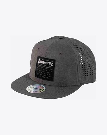 Kšiltovka Meatfly Nylan Perfor Snapback, Grey Square