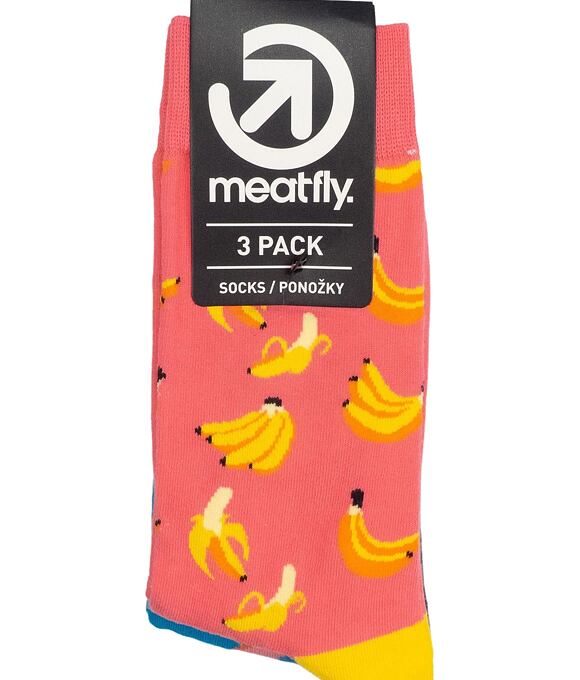Ponožky Meatfly Lexy Triple Pack, Bananas