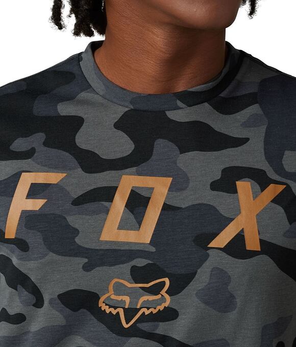 Pánské tričko Fox Vzns Ss Tech Camo, Black Camor