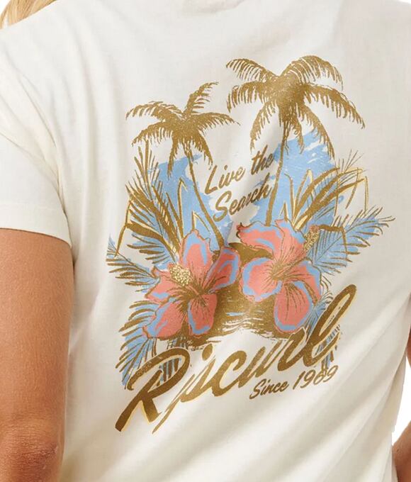 Dámské tričko Rip Curl Wild Bloom Standard, Bone