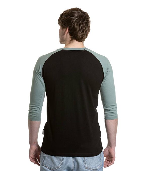 Pánské tričko s dlouhým rukávem Meatfly Reagan Raglan, Dusty Mint / Black