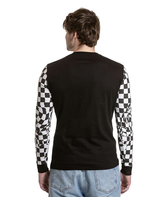 Pánské tričko Meatfly s dlouhým rukávem Judgement, Checkered Black