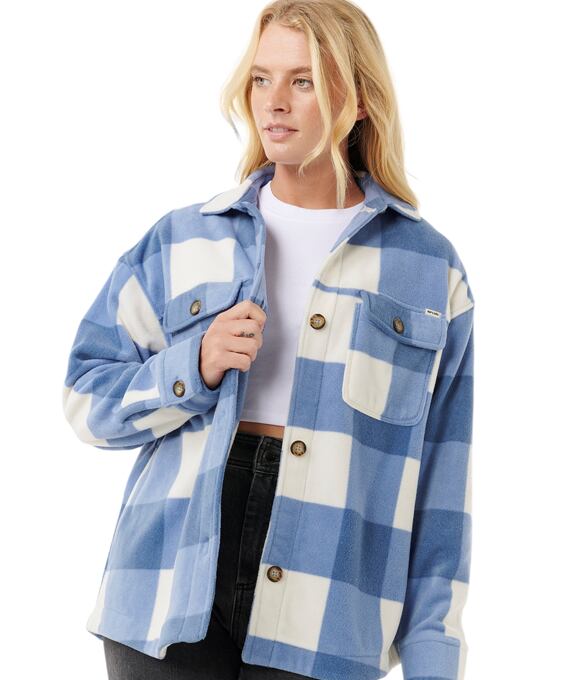 Dámská košilová bunda Rip Curl Neon Isles Fleece L/S, Blue