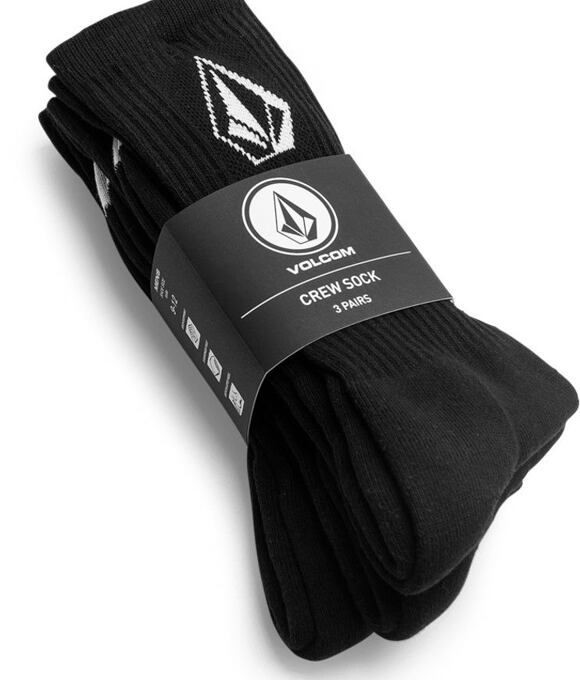 Pánské ponožky Volcom Full Stone Triple Pack, Black