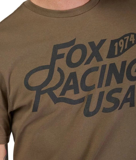 Pánské tričko Fox Flag Ss Prem, Military