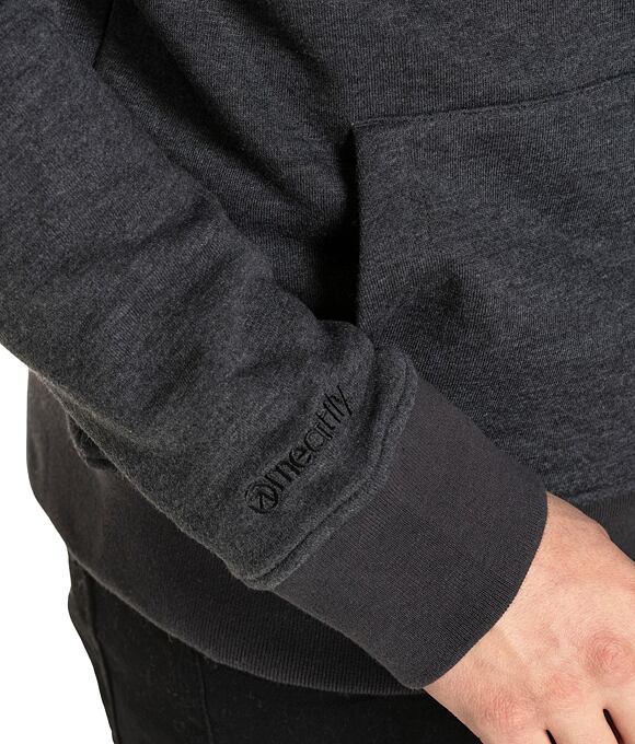 Pánská mikina Meatfly MF Logo Hoodie, Charcoal Heather
