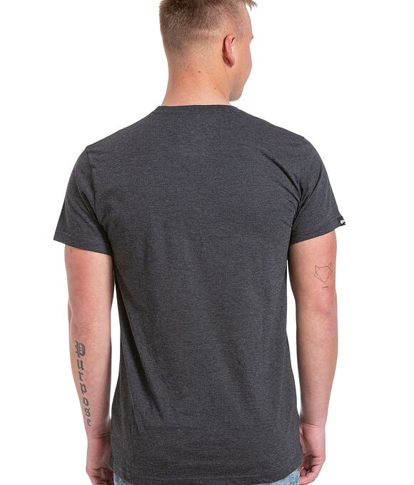 Pánské tričko Meatfly Logobox, Charcoal Heather