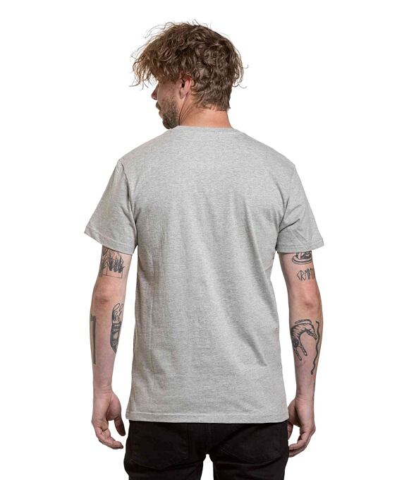 Pánské tričko Meatfly Yvans Written Patch, Grey