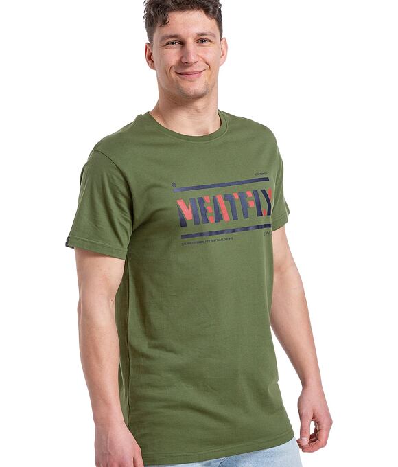 Pánské tričko Meatfly Rele, Olive