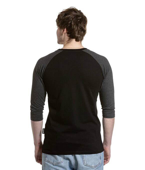 Pánské tričko s dlouhým rukávem Meatfly Reagan Raglan, Black