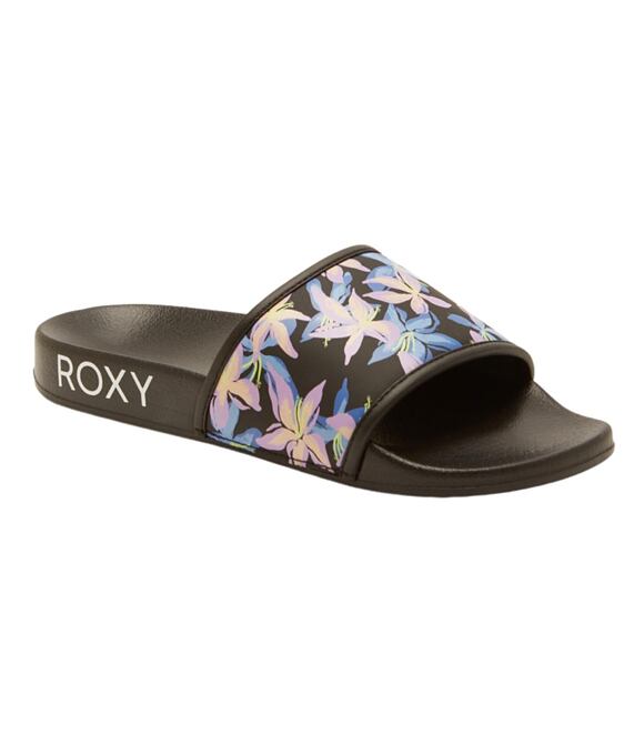 Dámské pantofle Roxy Slippy IV, Black/Boysenberry