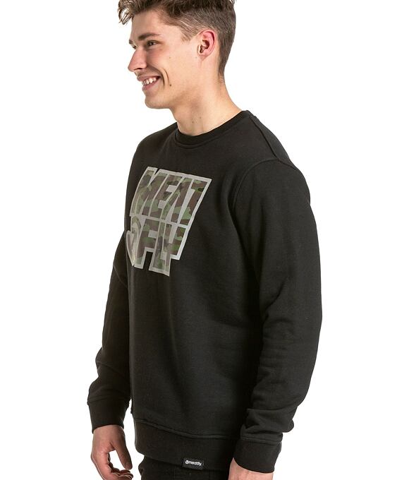 Pánská mikina Meatfly Repash Crewneck, Black