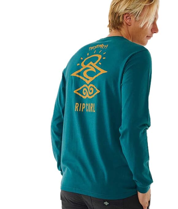 Pánské tričko Rip Curl Search Icon L/S, Blue Green