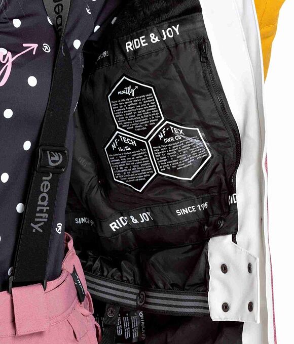 Dámská SNB & SKI bunda Meatfly Kirsten, White / Sunflower